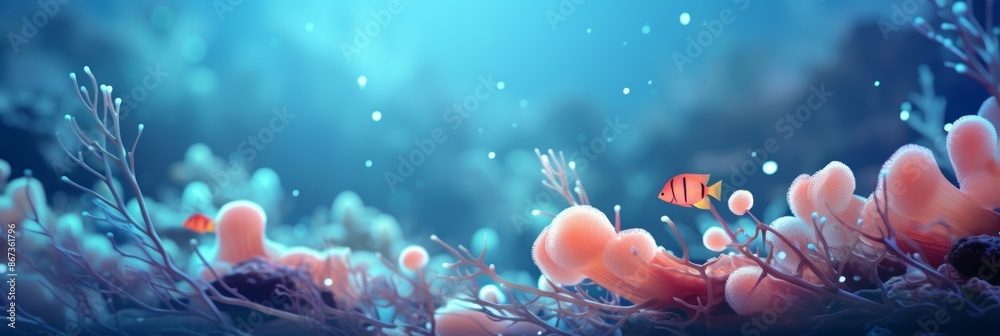 Fototapeta premium Coral Material Structure Background - Generative AI
