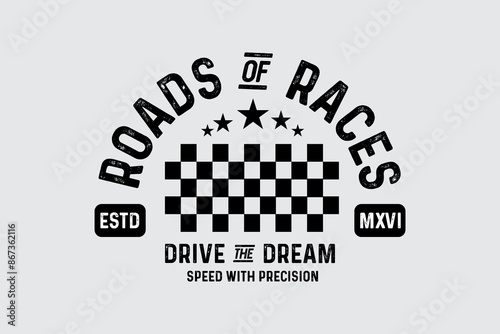 Motorcycle racing  tshirt design Retro Racing Typography Graphics