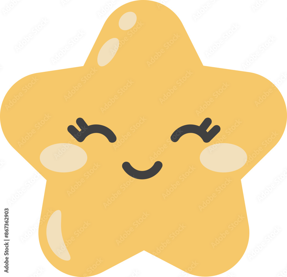 Cute Happy Star Illustration Cute Happy Star Illustration