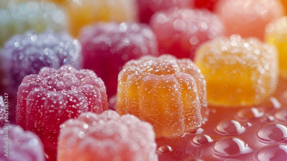 Colorful Gummy Candies Macro Photography Colorful Gummy Candies Macro Photography