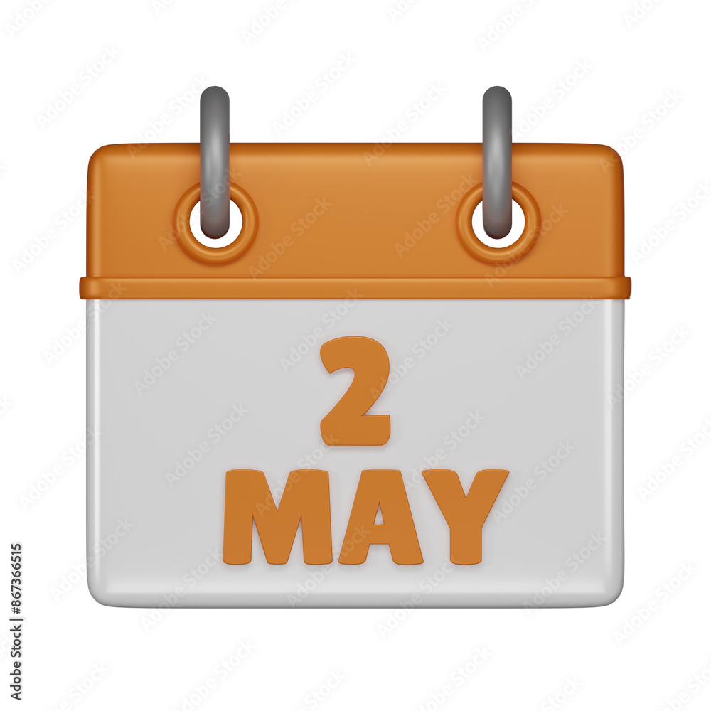 2 May Calendar 3d icon 2 May Calendar 3d icon