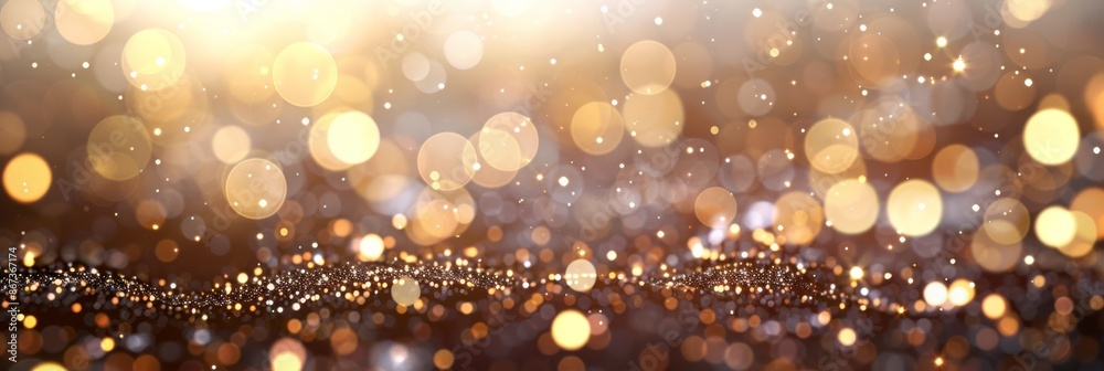 Vibrant golden bokeh lights creating a stunning abstract background, perfect for festive or celebratory themes. Vibrant golden bokeh lights creating a stunning abstract background, perfect for festive or celebratory themes.