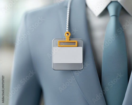 Closeup of a whistleblower s ID badge, emphasizing their anonymity, ID badge, anonymous reporting