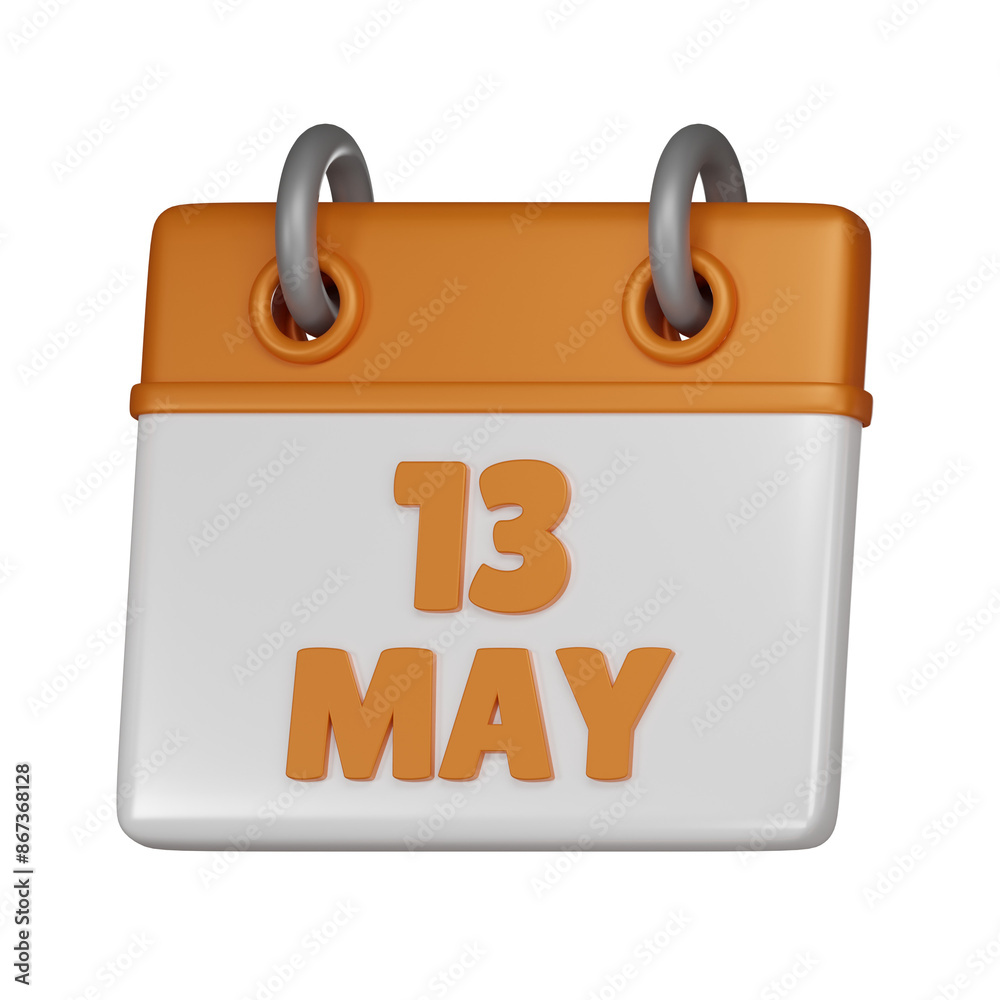 13 May Calendar 3d icon 13 May Calendar 3d icon