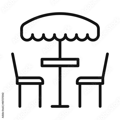 Terrace Icon Set Balcony and Outdoor Space Illustrations for Architectural Design