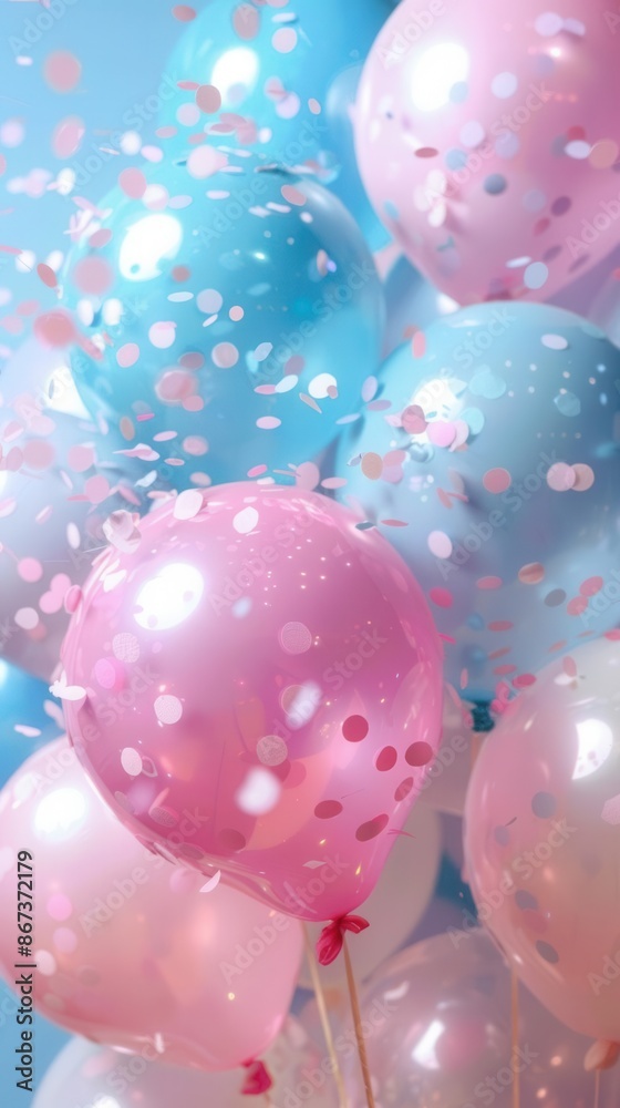 Colorful Explosive Surprise. Vibrant gender reveal party concept Colorful Explosive Surprise. Vibrant gender reveal party concept