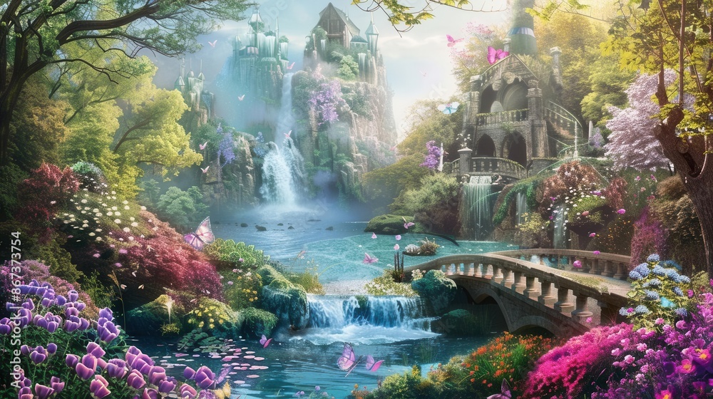 Enchanted Forest. Fairytale fantasy concept Enchanted Forest. Fairytale fantasy concept