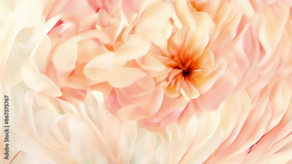 Soft pastel color abstract motion with flowing leaf nature pattern