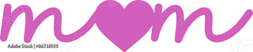 Mom Heart Text Quote