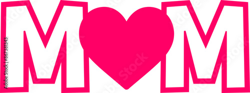 Mom Heart Text Quote