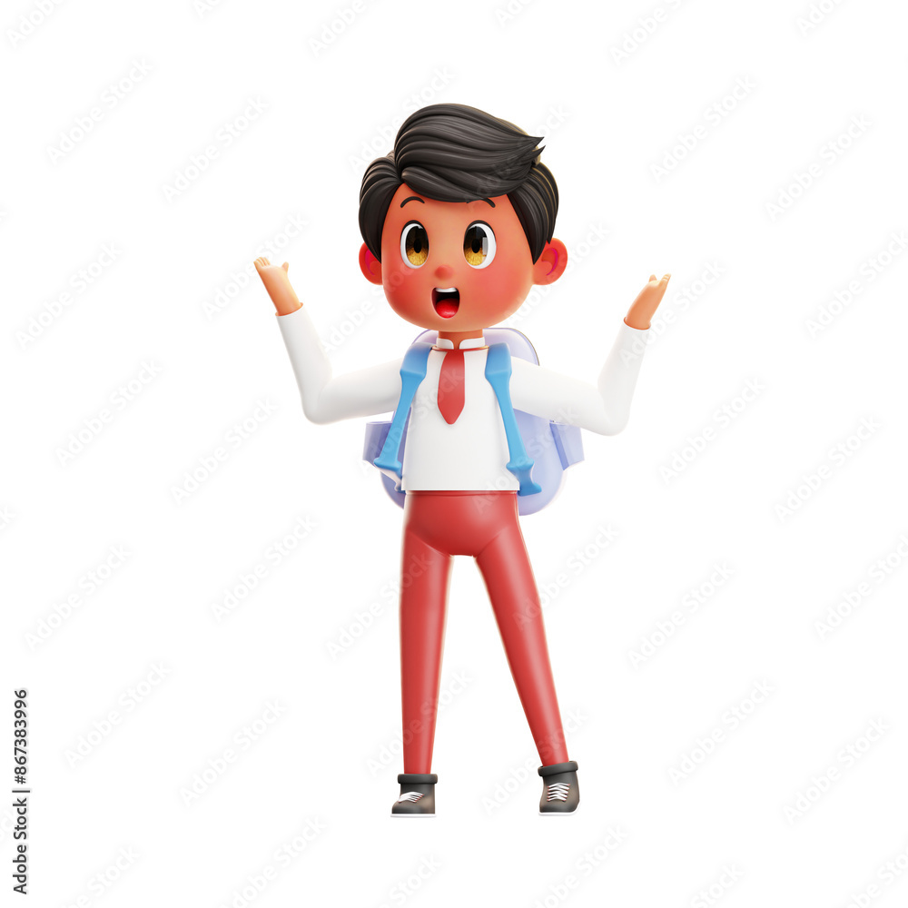 3D Illustration Boy Student Wearing a Bag
3D Illustration Boy Student Wearing a Bag