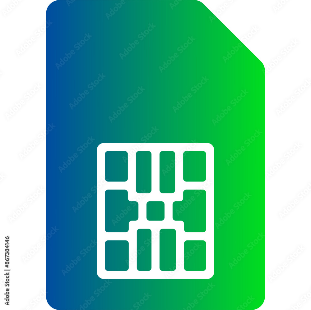 blue and green gradient phone icon blue and green gradient phone icon
