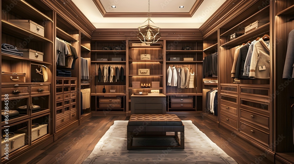 spacious walk-in wardrobe with a lot of shelves and cabinets spacious walk-in wardrobe with a lot of shelves and cabinets