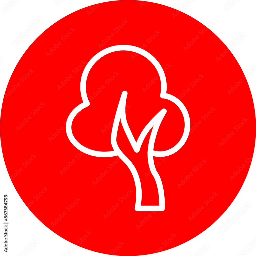 tree Vector Line White Circle Red tree Vector Line White Circle Red