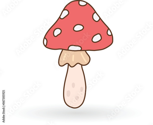 hand holding a mushroom