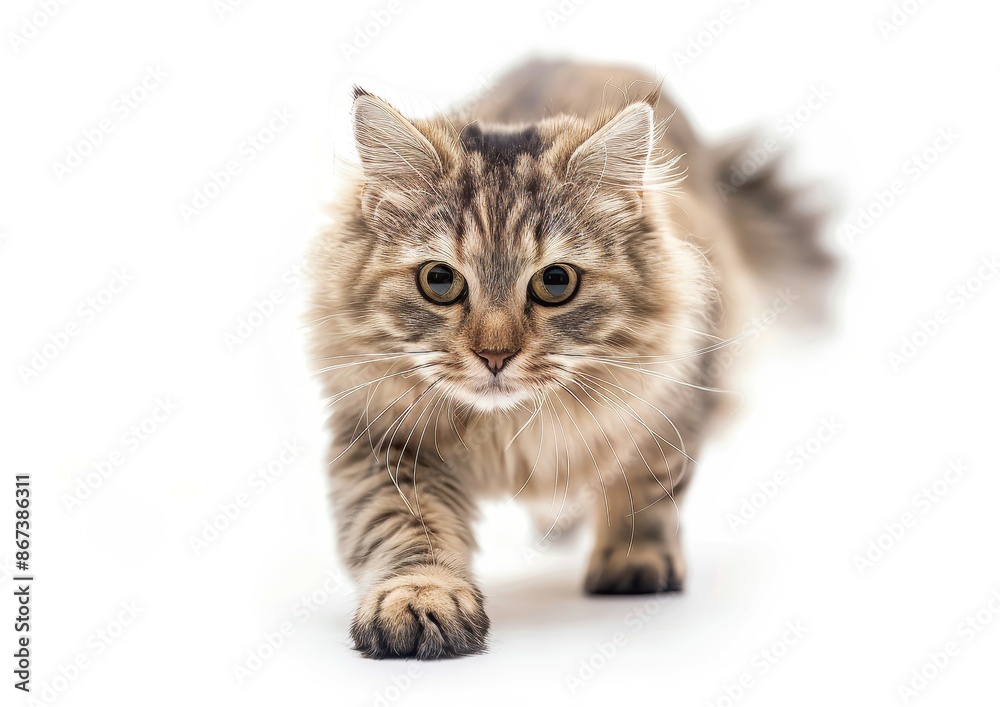 Obraz premium Cat Resting on a White Surface