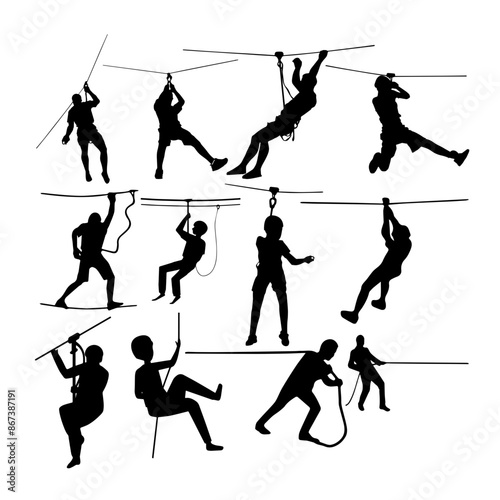 Heroic Rescue Climber Crew Vector Design: Perfect for Emergency Services Logos, Search and Rescue Posters, and Outdoor Adventure Branding
