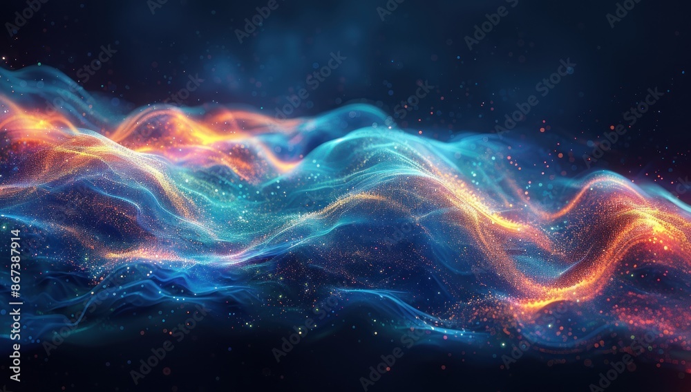 Abstract Colorful Digital Wave Background Abstract Colorful Digital Wave Background