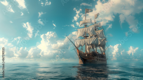 ship in the sea