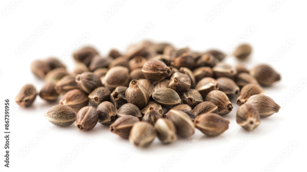 A photo of a pile of seeds sitting on a white surface A photo of a pile of seeds sitting on a white surface
