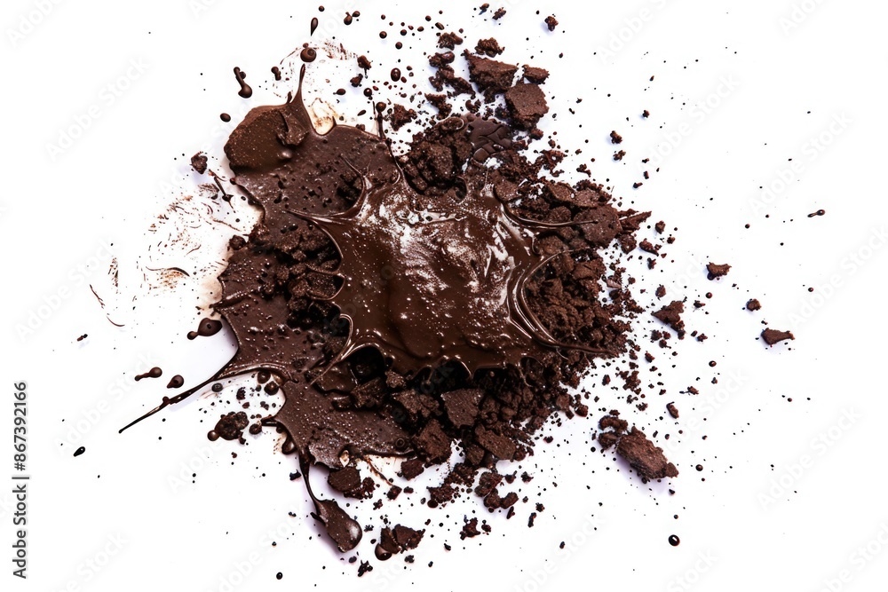 A photo of a pile of dirt with a spoon stuck in it, possibly used for gardening or landscaping