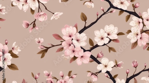Wallpaper Mural Cherry Blossom Elegance Torontodigital.ca