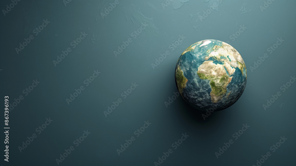 Fototapeta premium World earth environment day with earth globe isolated on color background with copy space for text
