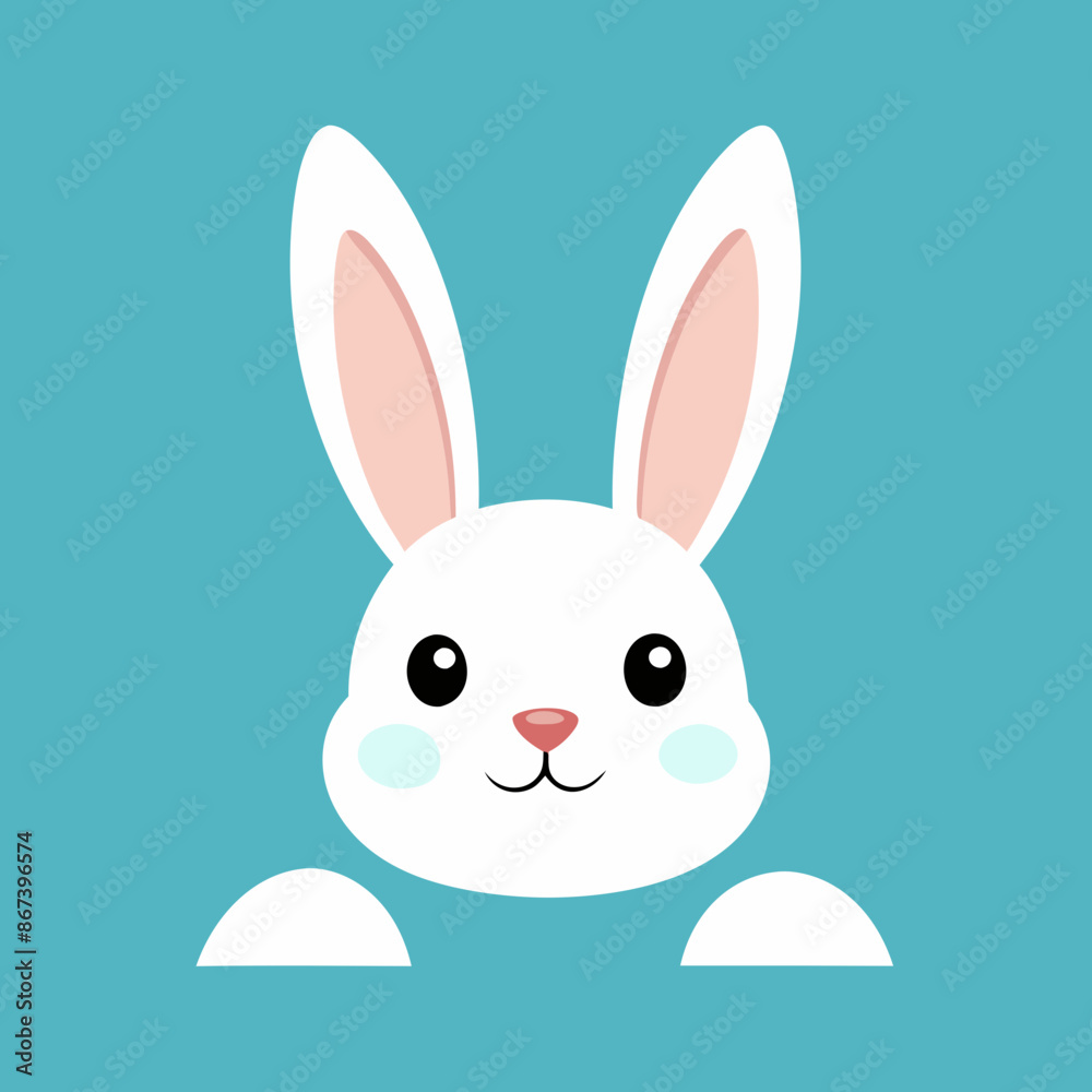 Illustration of a Cute Easter Bunny Rabbit Frame Peeking vector Illustration of a Cute Easter Bunny Rabbit Frame Peeking vector
