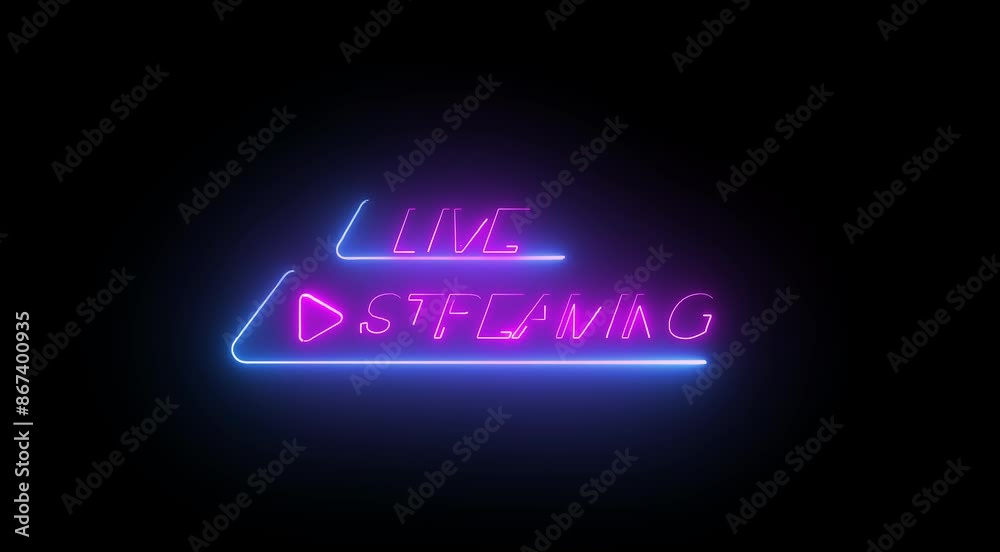 live streaming signed neon light effect green screen background