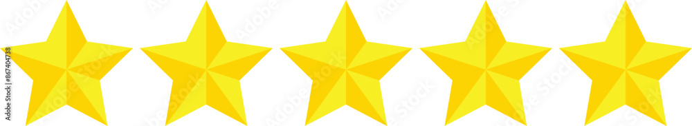 Five stars rating icon. Social media Five stars customer product rating. Vector illustration. Premium quality. Golden stars Five stars rating icon. Social media Five stars customer product rating. Vector illustration. Premium quality. Golden stars