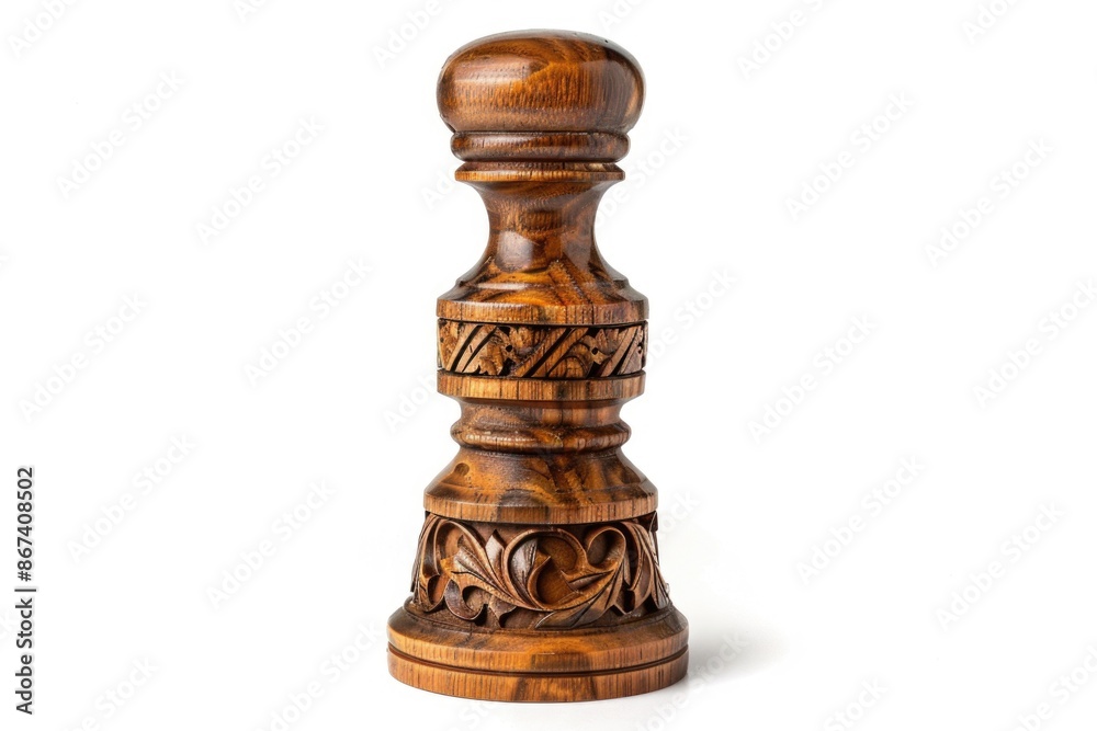 A close-up shot of a wooden decorative box on a plain white background A close-up shot of a wooden decorative box on a plain white background