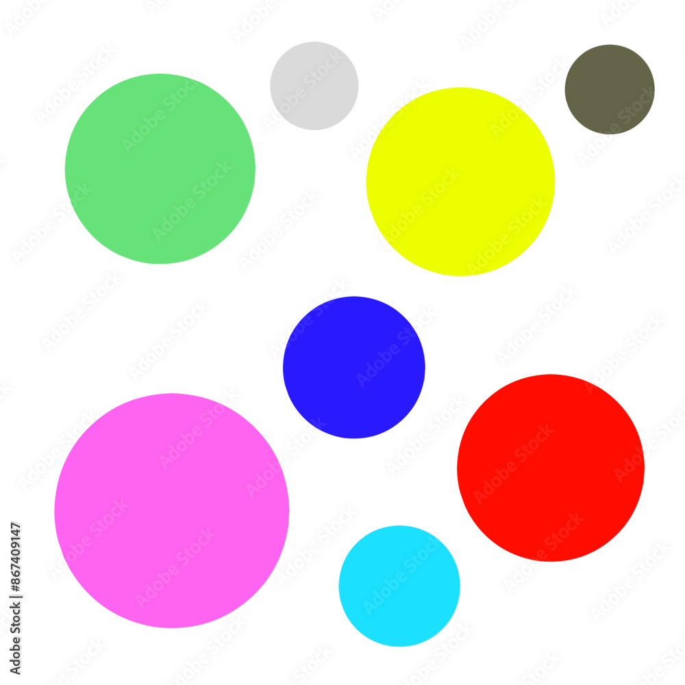 colorful round shape on a white background