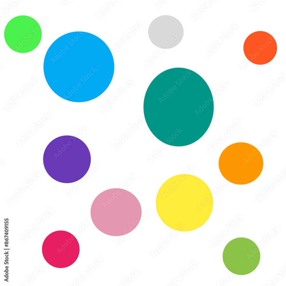 colorful round shape on a white background colorful round shape on a white background