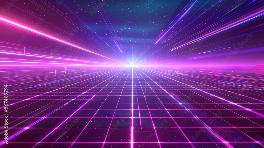 Neon Grid Lines Neon Grid Lines