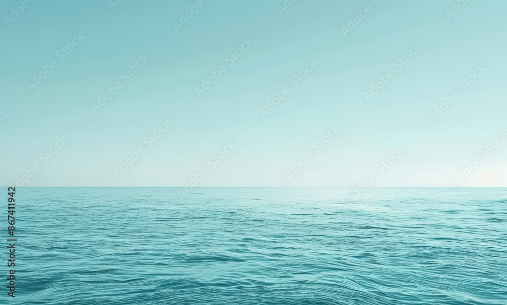 Vivid Ocean Scene with Clear Horizon Vivid Ocean Scene with Clear Horizon