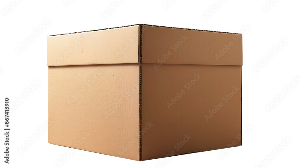 Fototapeta premium cardboard box transparent background template isolate (PNG)