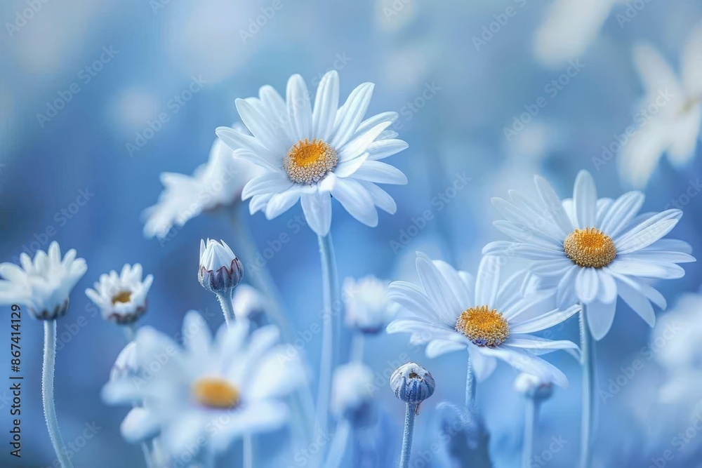 Beautiful Blue Daisy Field Beautiful Blue Daisy Field