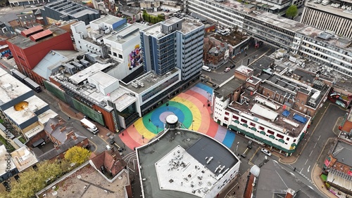 Foto Birmingham Hippodrome Square  city centre UK drone,aerial ..