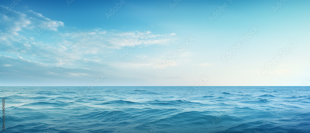 Expansive Ocean under Blue Sky Expansive Ocean under Blue Sky