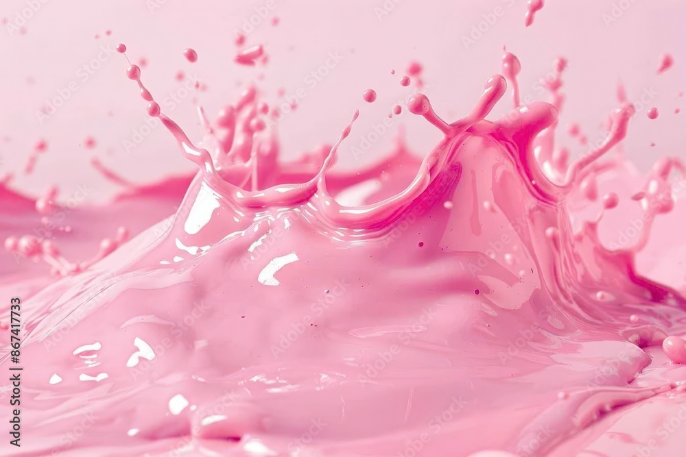 Vivid Pink Splash: Close-Up Artistic Abstract Background Vivid Pink Splash: Close-Up Artistic Abstract Background