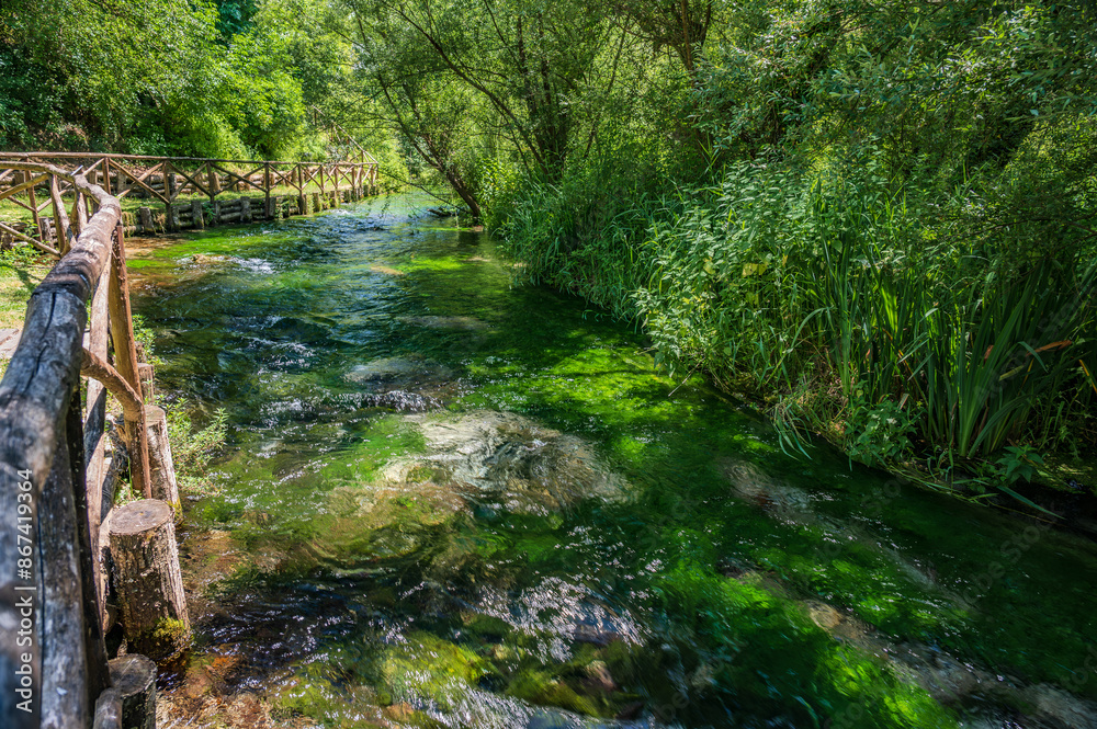 Posta Fibreno lake nature reserve, Frosinone, Italy Posta Fibreno lake nature reserve, Frosinone, Italy