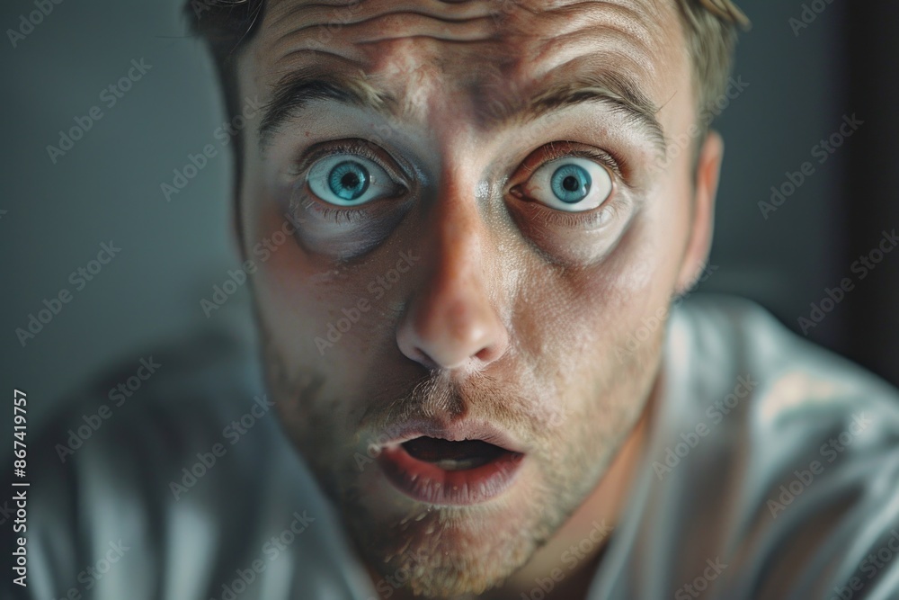 A person displaying shock and surprise