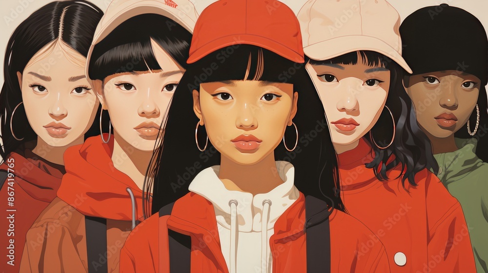 Generation z embracing diversity young people of varied ethnicities celebrating multiculturalism Generation z embracing diversity young people of varied ethnicities celebrating multiculturalism