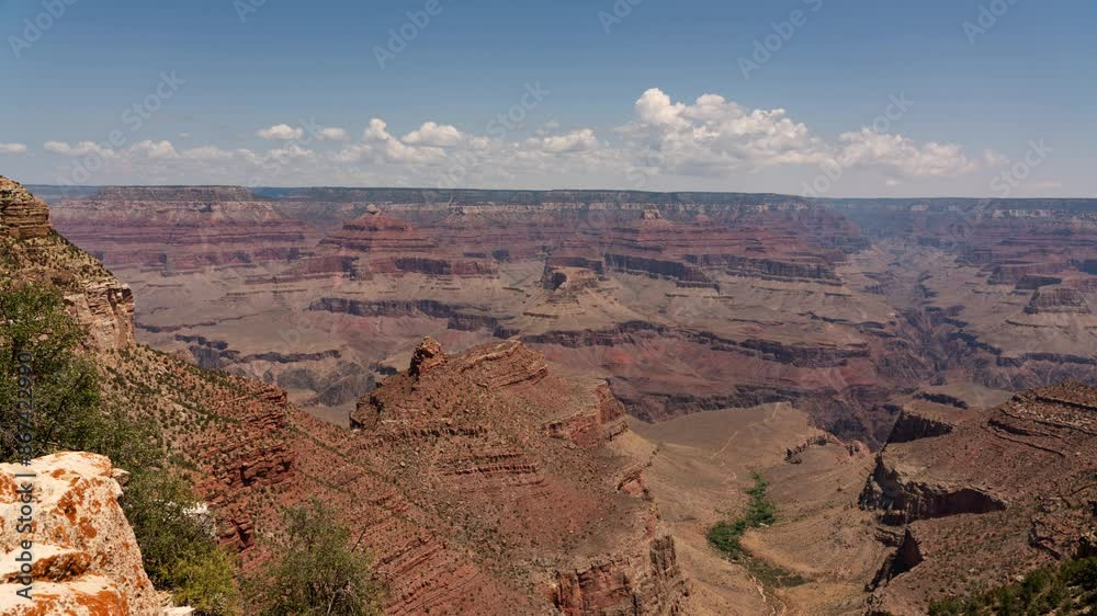 Grand Canyon South Rim Panorama Daytime Clouds Time Lapse Arizona USA Grand Canyon South Rim Panorama Daytime Clouds Time Lapse Arizona USA