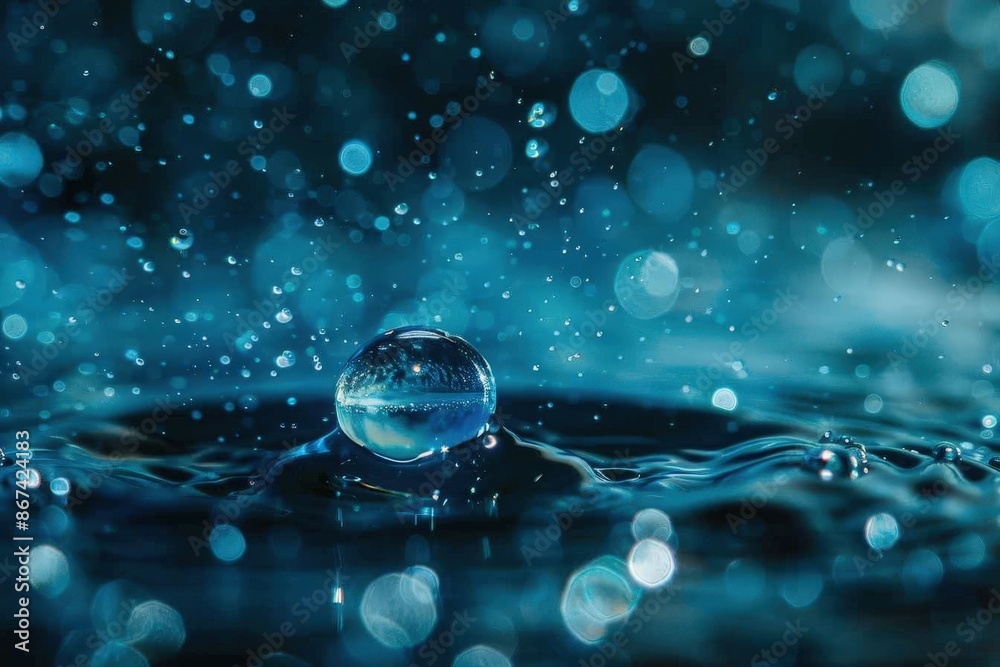 Drops of Rainfall on a Glossy Surface under Soft Focus Lighting Drops of Rainfall on a Glossy Surface under Soft Focus Lighting