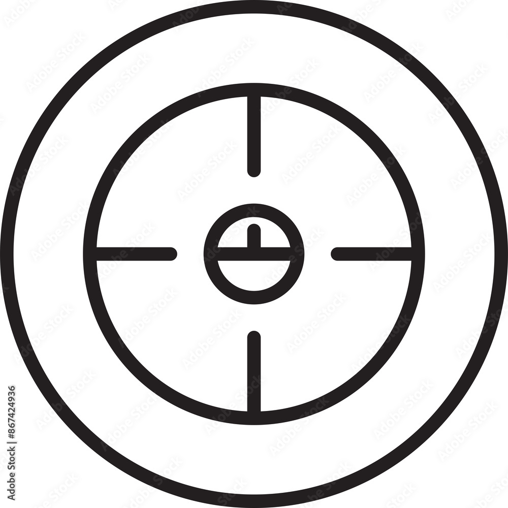 Crosshair Bullseye Symbol Illustration Crosshair Bullseye Symbol Illustration