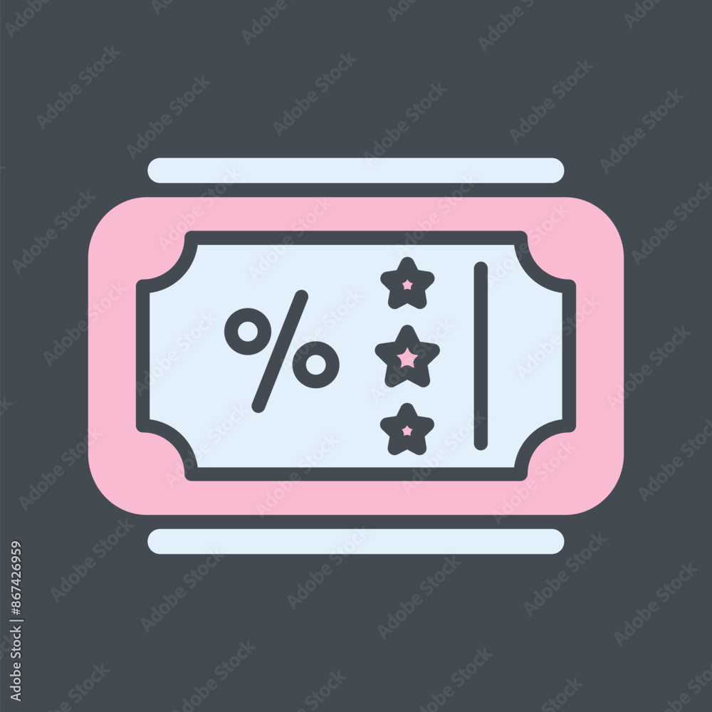 Sale Ticket Vector Icon Sale Ticket Vector Icon