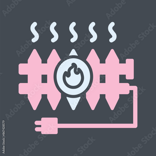 Heat Radiator Vector Icon