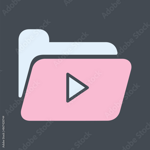 Media Folder Vector Icon