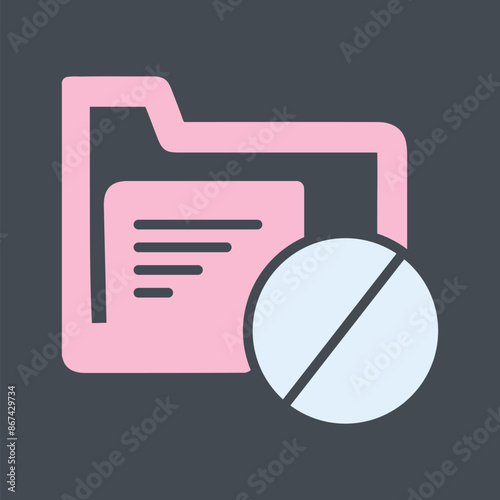 Block Folder Vector Icon